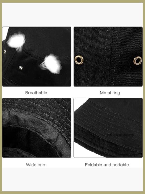 Cotton Packable Bucket Hat for Sun Protection Travel Beach Fishing main image 5
